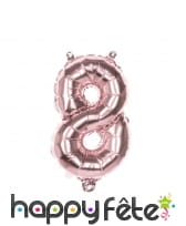 Ballon géant chiffre rose métallisé de 86 cm, image 9