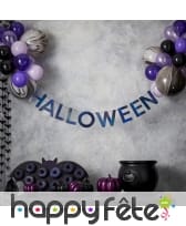 Ballons guirlande noir violet Halloween, image 1