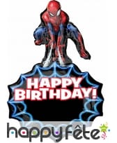 Ballon Happy Birthday de Spider-Man 86cm
