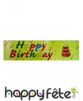 Banderole happy birthday de 16cm sur 244cm