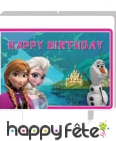 Bougie Happy Birthday La reine des neiges 9X7 cm, image 1