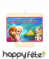 Bougie Happy Birthday La reine des neiges 9X7 cm