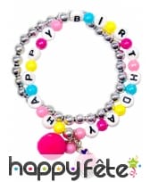 Bracelet Happy Birthday pour petite fille