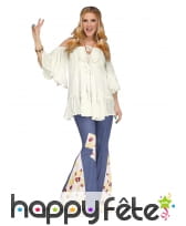 Bandeau hippie marron décoré de plumes