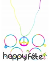 Bracelets hippie multicolores et collier