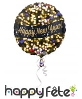 Ballon Happy New Year en aluminium 43cm