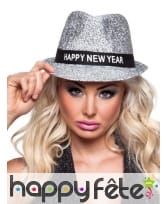 Borsalino Happy new year argenté