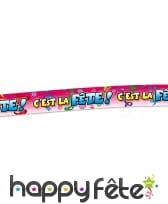 Banderole imprimée c'est la fête de 320cm