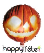 Ballon imprimé d'une citrouille éclairée, 35 cm