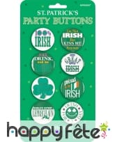 Badges Irlandais humoristiques, Saint-Patrick