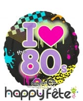 Ballon i love 80 rond