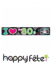 Bannière I love 80's de 760cm