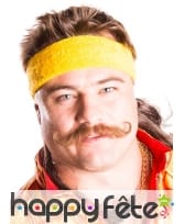 Bandeau jaune avec cheveux chatain coupe mulet