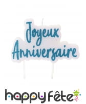Bougie joyeux anniversaire pailletée de 8 cm, image 4