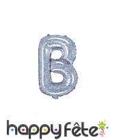 Ballon lettre argenté iridescent de 35 cm, image 2