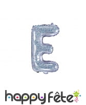 Ballon lettre argenté iridescent de 35 cm, image 5