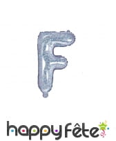 Ballon lettre argenté iridescent de 35 cm, image 6
