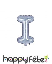 Ballon lettre argenté iridescent de 35 cm, image 9