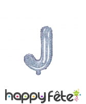 Ballon lettre argenté iridescent de 35 cm, image 10