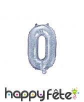 Ballon lettre argenté iridescent de 35 cm, image 15