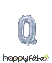 Ballon lettre argenté iridescent de 35 cm, image 17