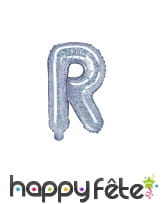 Ballon lettre argenté iridescent de 35 cm, image 18
