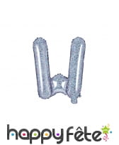 Ballon lettre argenté iridescent de 35 cm, image 23