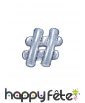 Ballon lettre argenté iridescent de 35 cm, image 25