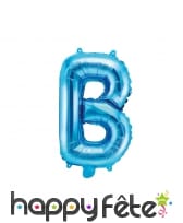 Ballon lettre bleu de 35 cm, image 2