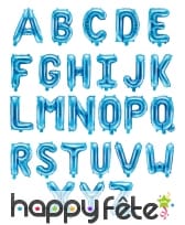 Ballon lettre bleu de 35 cm