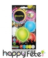 Ballons lumineux colorés