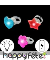 Bague lumineuse et colorée