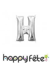 Ballon lettre en aluminium argenté de 33 cm, image 30