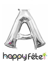 Ballon lettre en aluminium argenté de 33 cm, image 1
