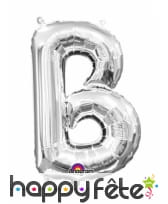 Ballon lettre en aluminium argenté de 33 cm, image 2