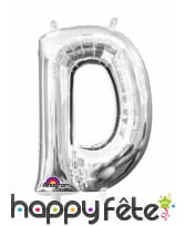 Ballon lettre en aluminium argenté de 33 cm, image 4