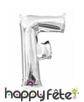 Ballon lettre en aluminium argenté de 33 cm, image 6