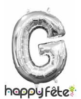 Ballon lettre en aluminium argenté de 33 cm, image 7