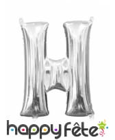 Ballon lettre en aluminium argenté de 33 cm, image 8