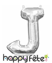 Ballon lettre en aluminium argenté de 33 cm, image 10