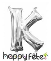 Ballon lettre en aluminium argenté de 33 cm, image 11