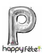 Ballon lettre en aluminium argenté de 33 cm, image 16