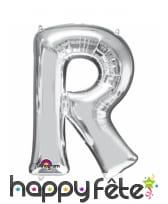 Ballon lettre en aluminium argenté de 33 cm, image 18