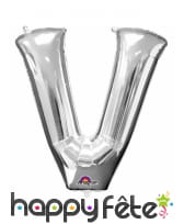 Ballon lettre en aluminium argenté de 33 cm, image 22