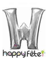 Ballon lettre en aluminium argenté de 33 cm, image 23