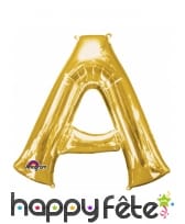 Ballon lettre en aluminium doré de 33 cm, image 1