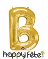 Ballon lettre en aluminium doré de 33 cm, image 2