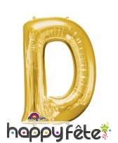Ballon lettre en aluminium doré de 33 cm, image 4
