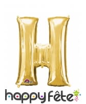 Ballon lettre en aluminium doré de 33 cm, image 8