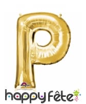 Ballon lettre en aluminium doré de 33 cm, image 16